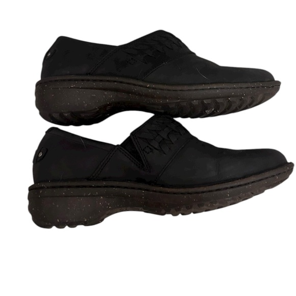 Ugg Australia Women’s Anila Clog Shoes Black Leather Woven Detail Size 7 EUC - Picture 4 of 9